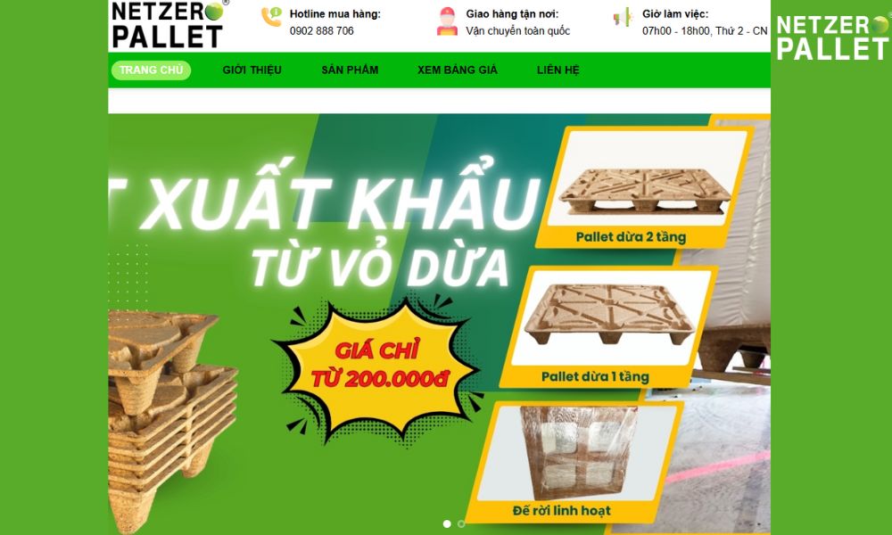 Netzero Pallet - Địa chỉ mua pallet dừa hàng đầu